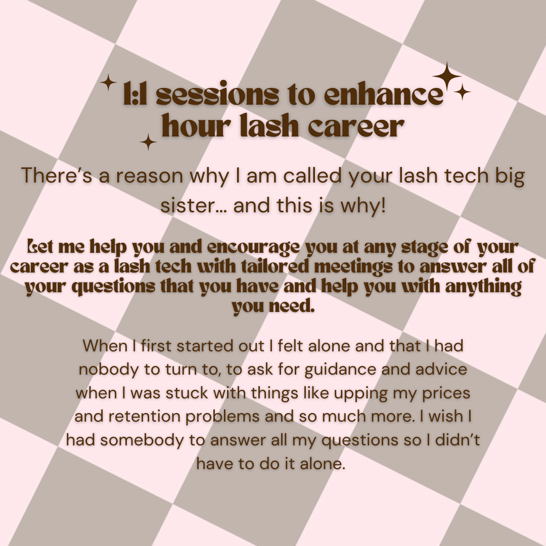 Elevate Your Lash Business Mentor Appointments - Block of 3 / 1 hour Appointments